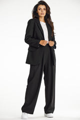 Elegant trousers with wide fabric legs