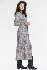 Long sleeves maxi shirt dress