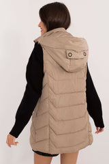 Quilted vest with a zipper