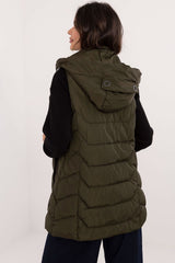 Quilted vest with a zipper