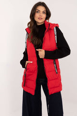 Quilted vest with a zipper