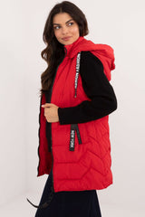 Quilted vest with a zipper