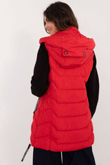 Quilted vest with a zipper