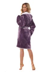 Violet long sleeves bathrobe