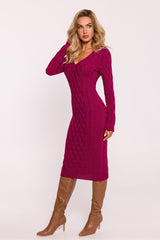 Sweater dress with a fitted cut