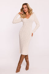 Sweater dress with a fitted cut