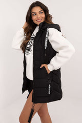 Quilted vest with a zipper