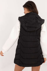 Quilted vest with a zipper