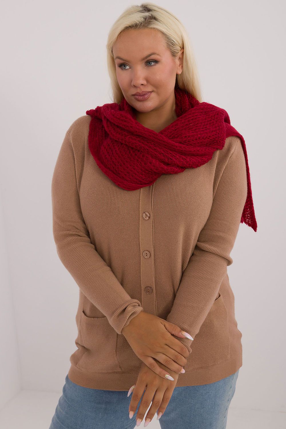 Women's knitted scarf shawl