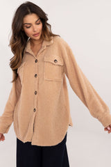 Long sleeve plush casual shirt