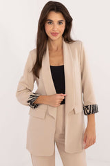 Elegant plain pattern casual jacket