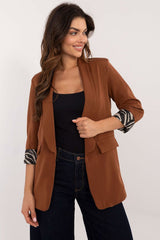 Elegant plain pattern casual jacket