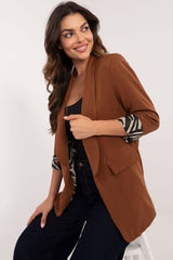 Elegant plain pattern casual jacket