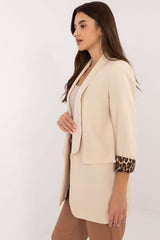 Elegant plain pattern casual jacket