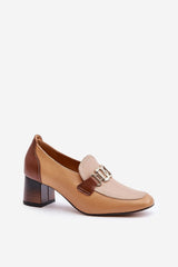 Elegant  Laura Messi block heel pumps