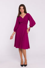 Soft knit fabric romantic dress