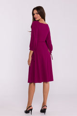 Soft knit fabric romantic dress