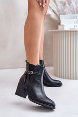 Elegant column ankle heel boots