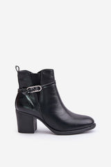 Elegant column ankle heel boots