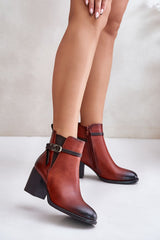 Elegant column ankle heel boots