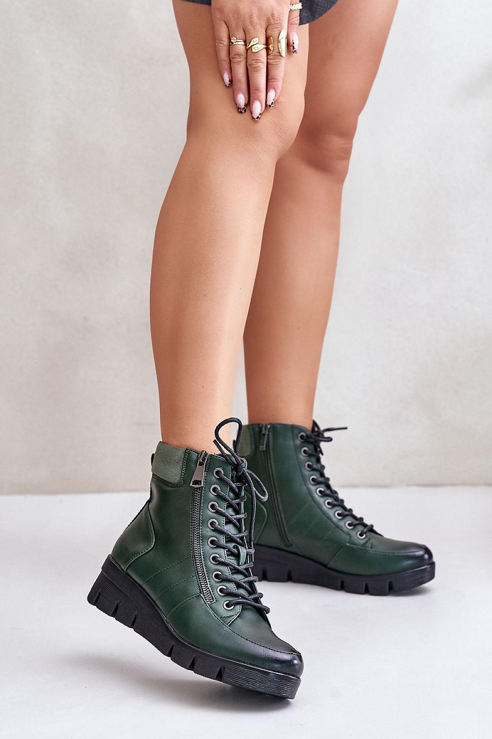 Extremely light eco leather boots