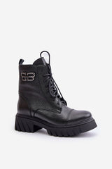 Flat heel natural leather boots