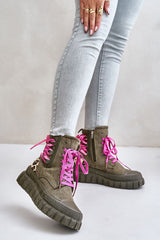 Women's boots made of eco suede