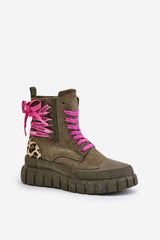 Women's boots made of eco suede