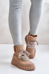 Women's boots made of eco suede