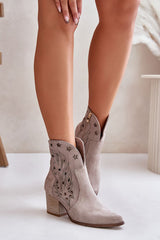 Women's pointed toes heel boots