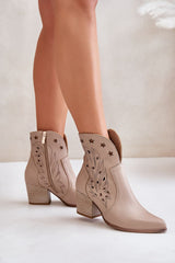 Women's pointed toes heel boots