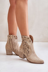 Women's pointed toes heel boots