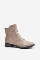 Jezzi eco leather flat heel boots