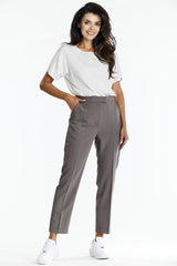 Elegant cigarette trousers with a crease