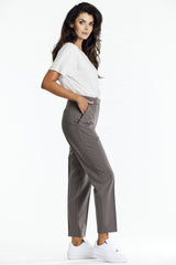 Elegant cigarette trousers with a crease