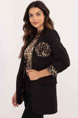 Elegant striking fabric flower jacket