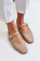 Stylish strap on ballet flats