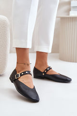 Stylish strap on ballet flats