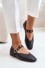 Stylish strap on ballet flats