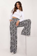 High waist wide leg pants casual set