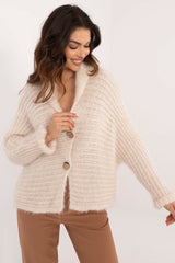 Long sleeves heart neck cardigan