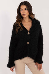 Long sleeves heart neck cardigan