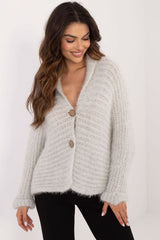 Long sleeves heart neck cardigan