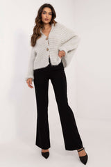 Long sleeves heart neck cardigan