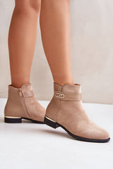 Low boots made of eco suede