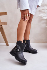 Women's natural leather ankle boots