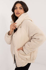 Striking corduroy sleeves jacket