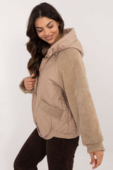 Striking corduroy sleeves jacket