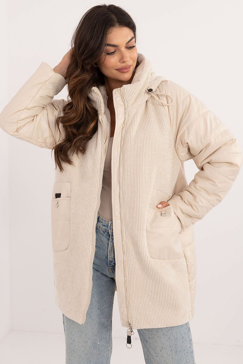 Women's corduroy front casual jacket