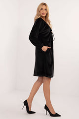 Long sleeves velour everyday dress